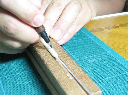 手書きによる銘入れ